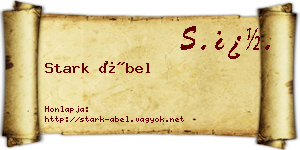 Stark Ábel névjegykártya